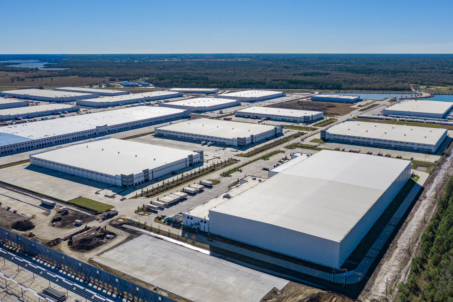 Bayport South Business Park commercial buildings near Houston