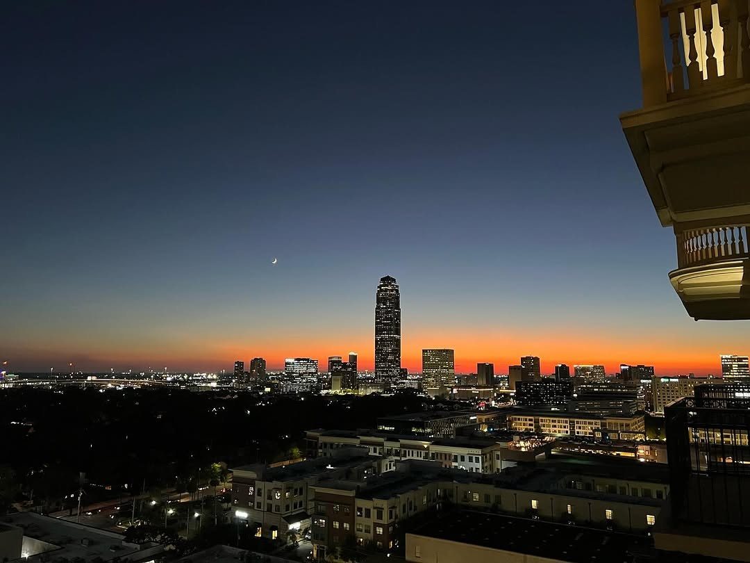 Downtown Houston commercial rooftops