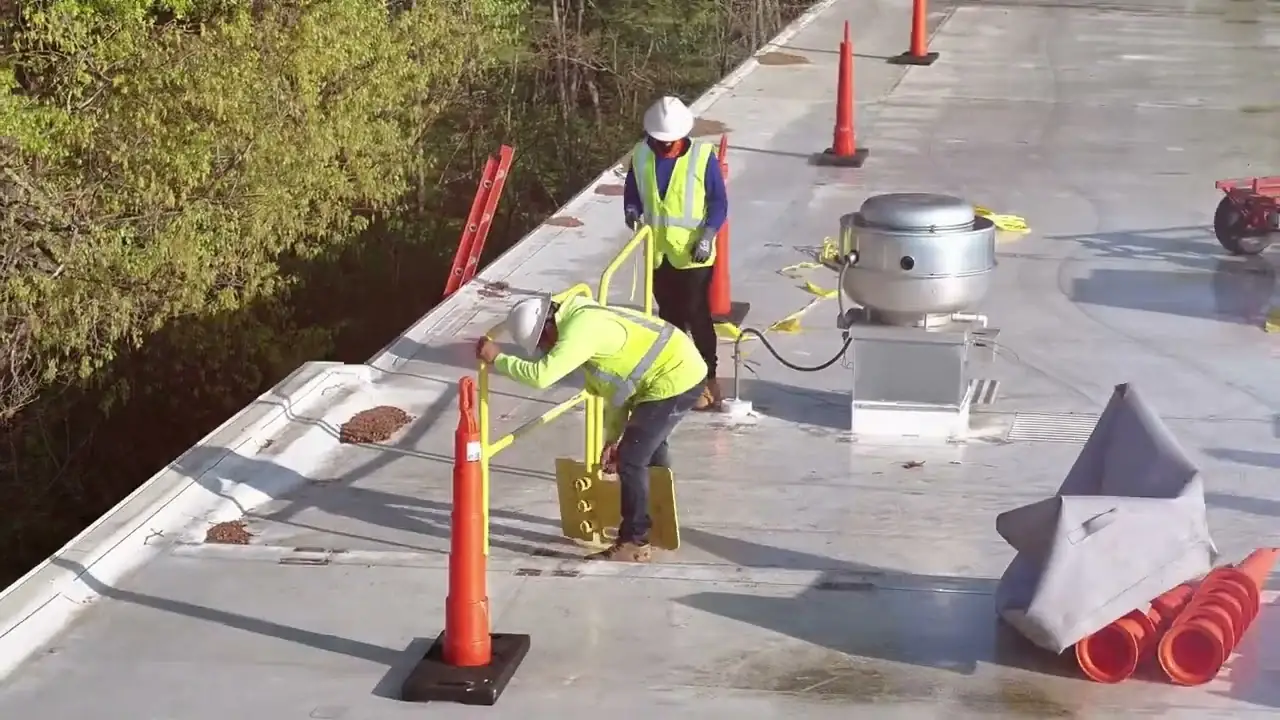 Replace path for a Houston commercial roof
